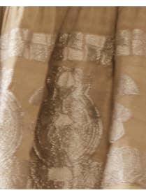 ANTHERIS - Wholesale Dress - Women's - Loom- Paneled Sharp Tailored Linen Ruffled Belted Dress.