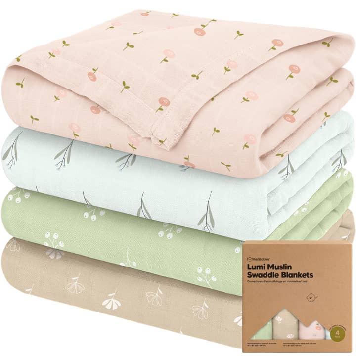 KeaBabies Lumi Muslin Swaddle Blankets for wholesale by KeaBabies