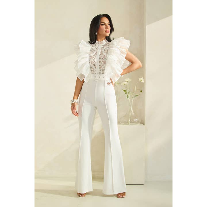 The Sang - Wholesale Jumpsuit - Dames - Jumpsuit met ruches en kanten details1