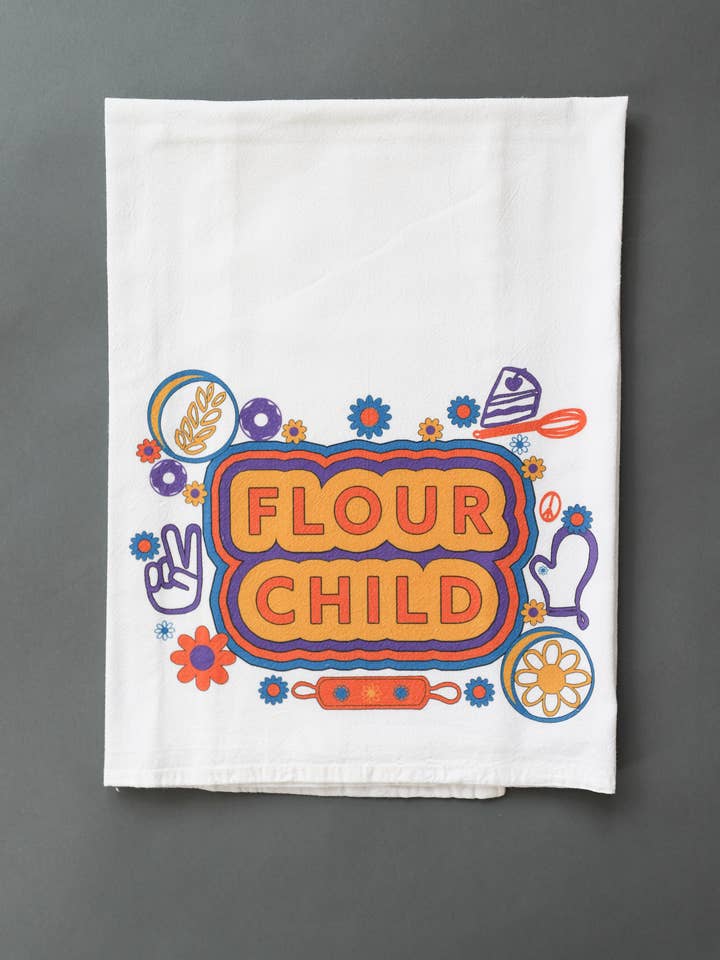 Asciugamano da tè per bambini Flour - regali per pasticcerie e ristoranti per la vendita all'ingrosso da parte di Overseasoned