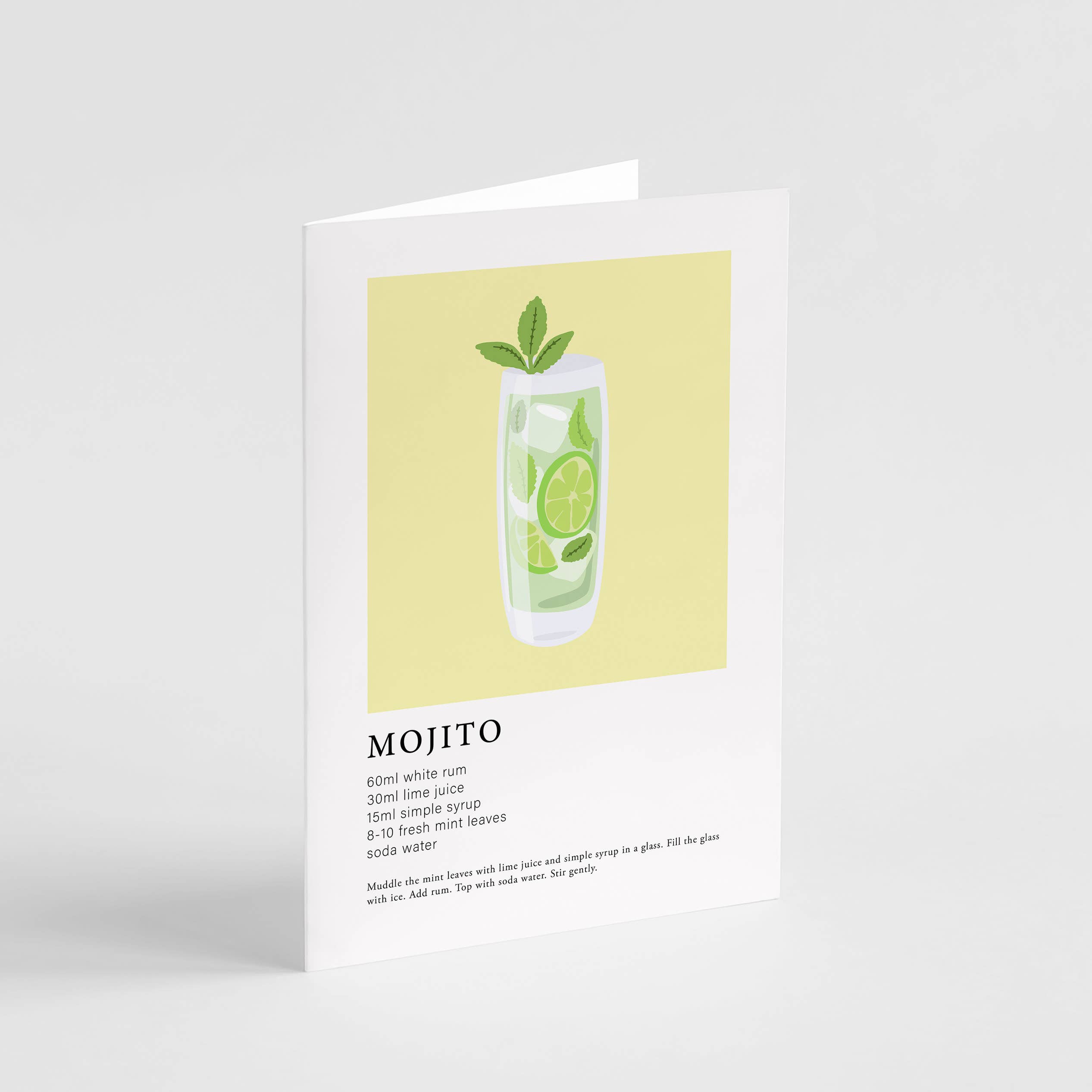 Popsy Press - Vente Carte de vœux classique - Carte de vœux Mojito Cocktail - Carte de remerciement d'anniversaire1