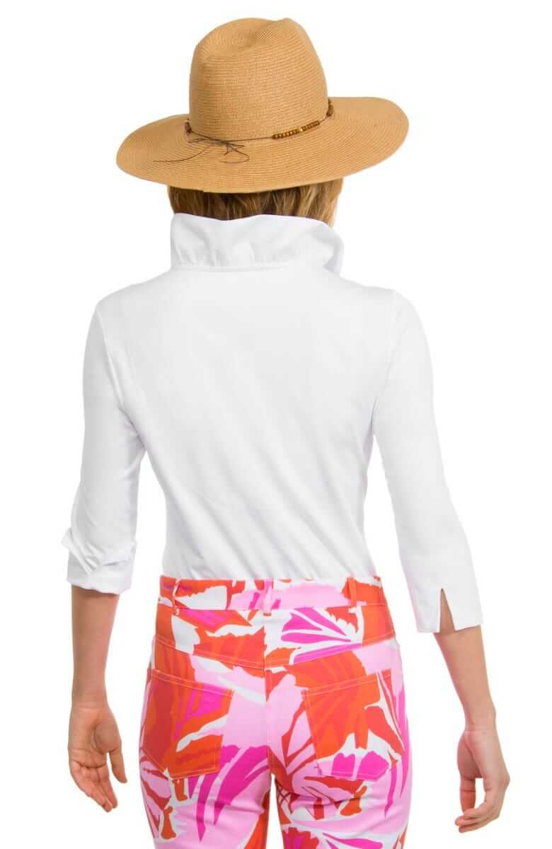 Gretchen Scott LLC - Vente Chemisier – femme - Haut Ruffneck Jersey - Uni40