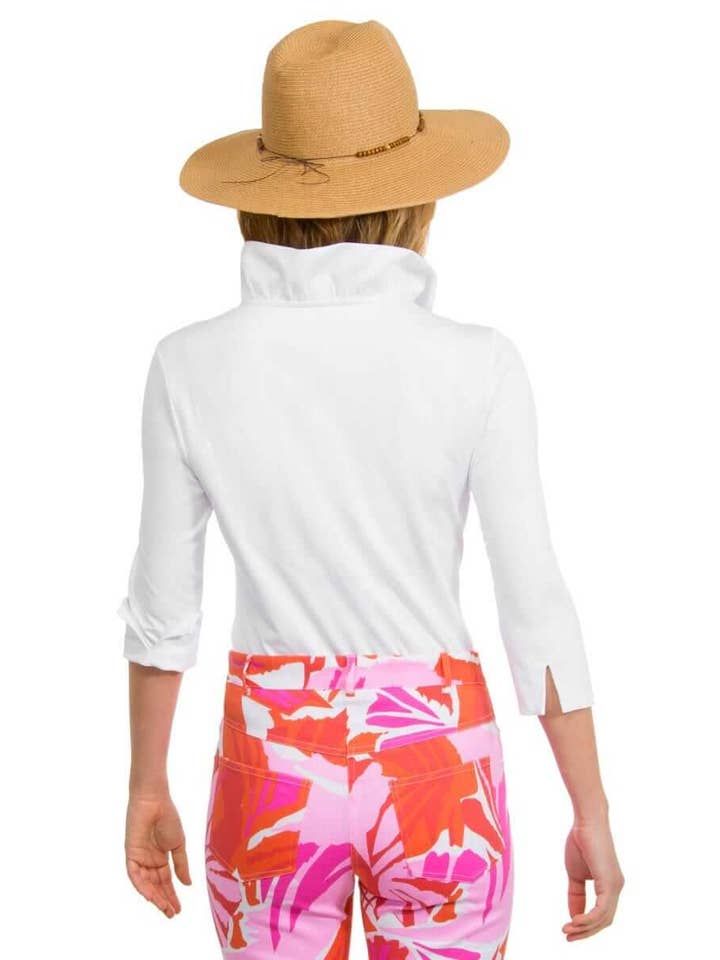 Gretchen Scott LLC - Vente Chemisier – femme - Haut Ruffneck Jersey - Uni40