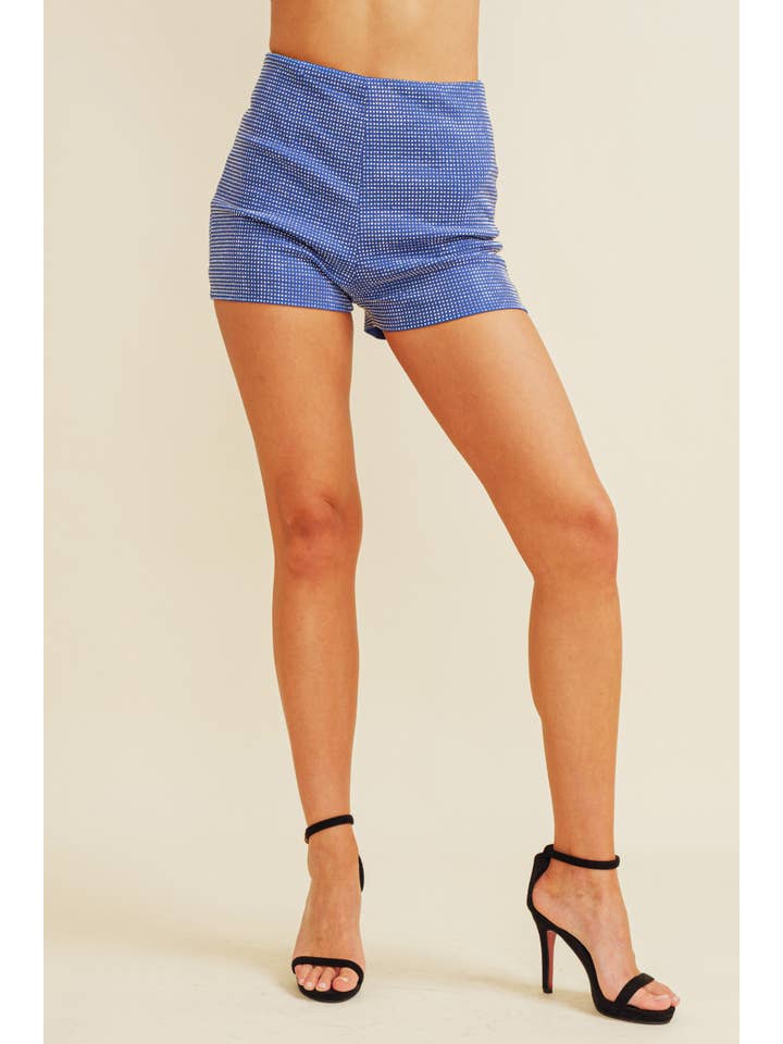 Cloud Ten - Wholesale Shorts - Women's - CP6126A-1 - RHINESTONE ZIP SHORTS1