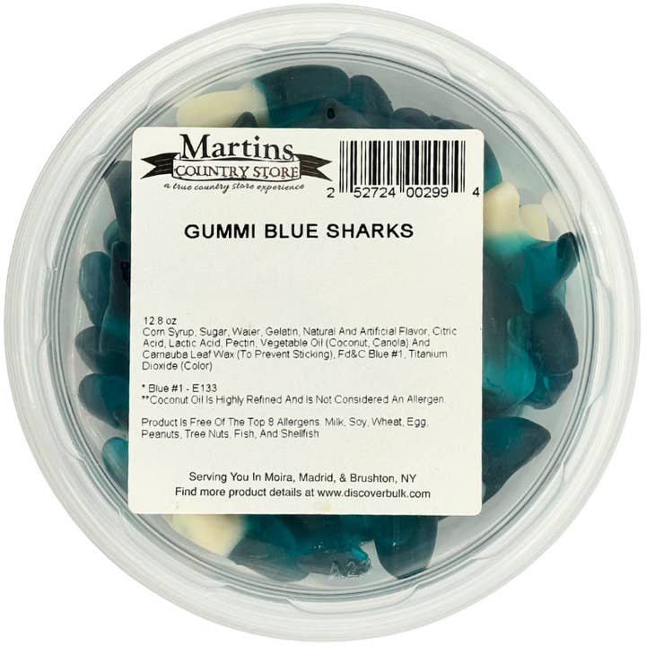 Martin's Country Store LLC - Wholesale Gummy - BLAUWE GUMMY SHARKS 12,8 oz3