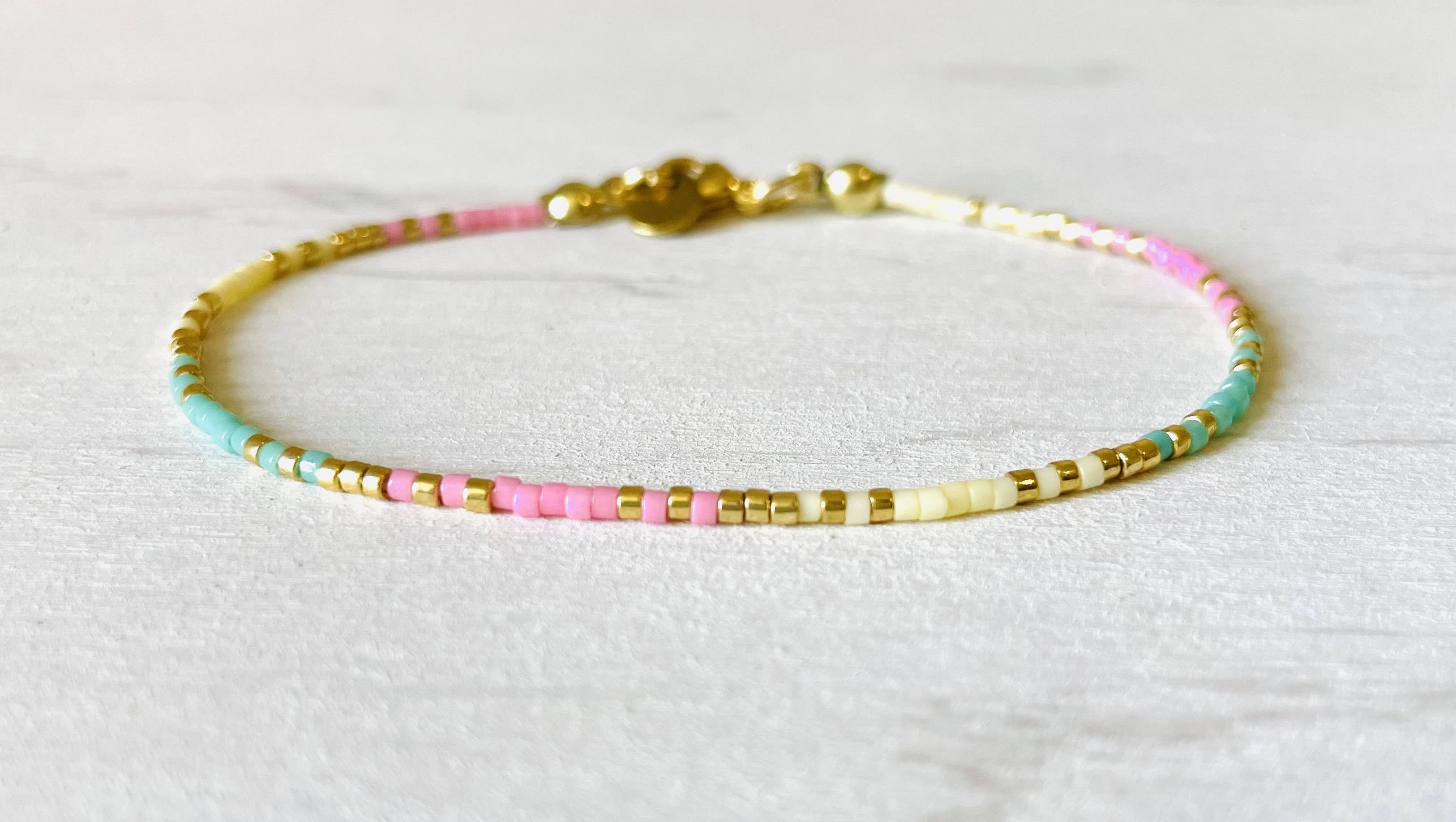 Atelline - Wholesale Beaded Bracelet - Stainless steel women's bracelets, bead bracelets N0152