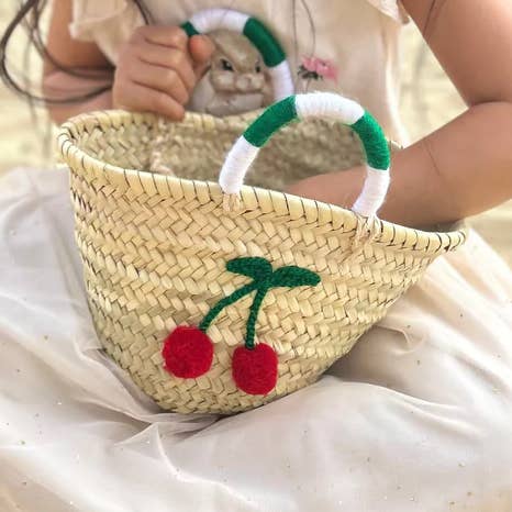 Håndlavede Mini Stråkurve - Børnevenlige Markedstasker for engroshandel hos DarKech