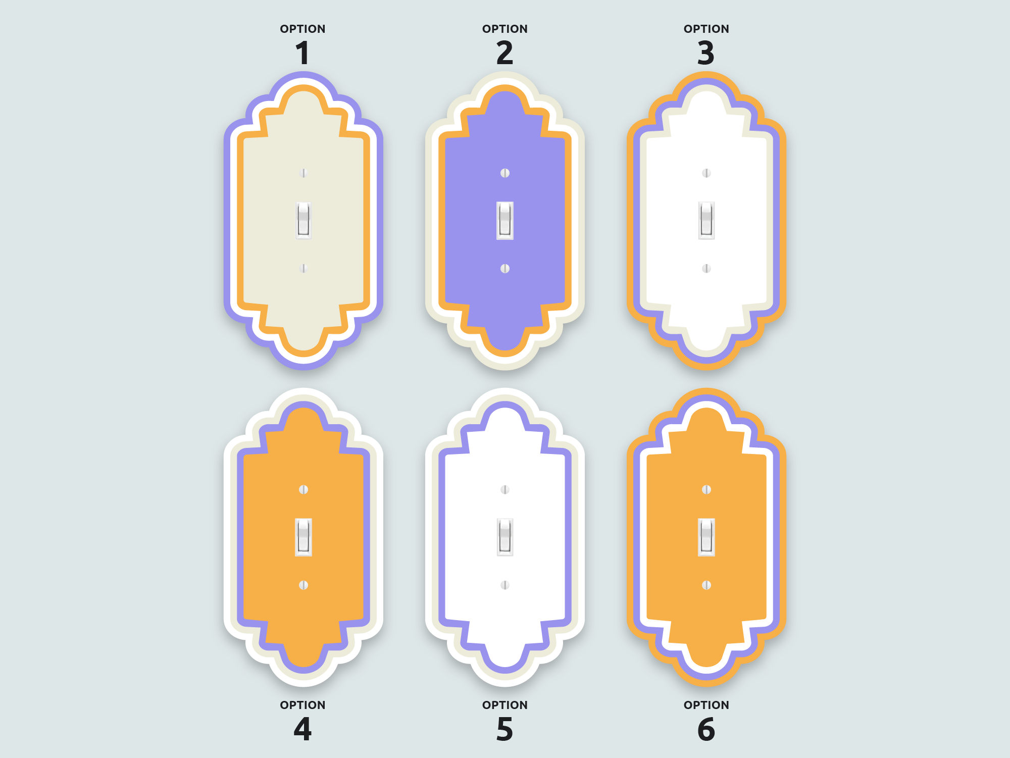 Whimsy Makers – wholesale Ljusbrytaröverdrag – Dekorativ strömbrytartäckplåt med räfflad kant6