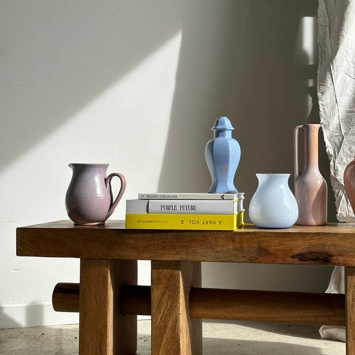 Office Objets - Wholesale Bench - Solid wood bench with openwork base crossed by a cylinder - Mango wood19