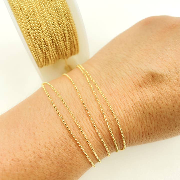 Tresor Jewelry Inc. - Wholesale Link & Chain Necklace - 030BETLGbyFt. 14K Solid Yellow Gold Rolo Link Chain2