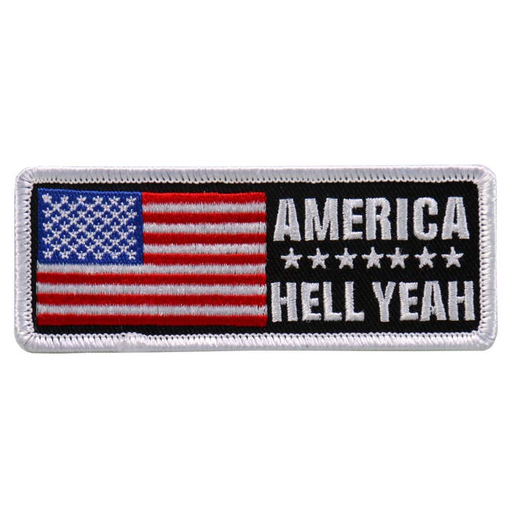 Hot Leathers America Hell Yeah Patch for wholesale by Hot Leathers