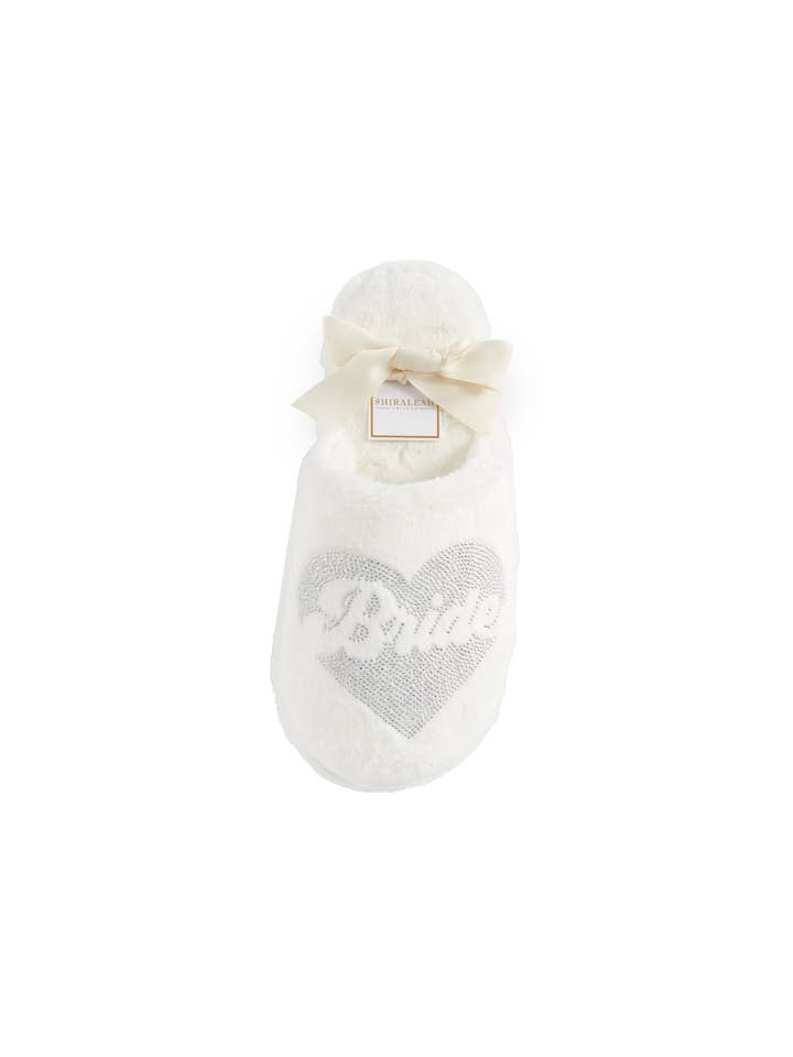 Shiraleah - Wholesale Slippers - Women's - BRIDE HEART SLIPPERS,IVORY