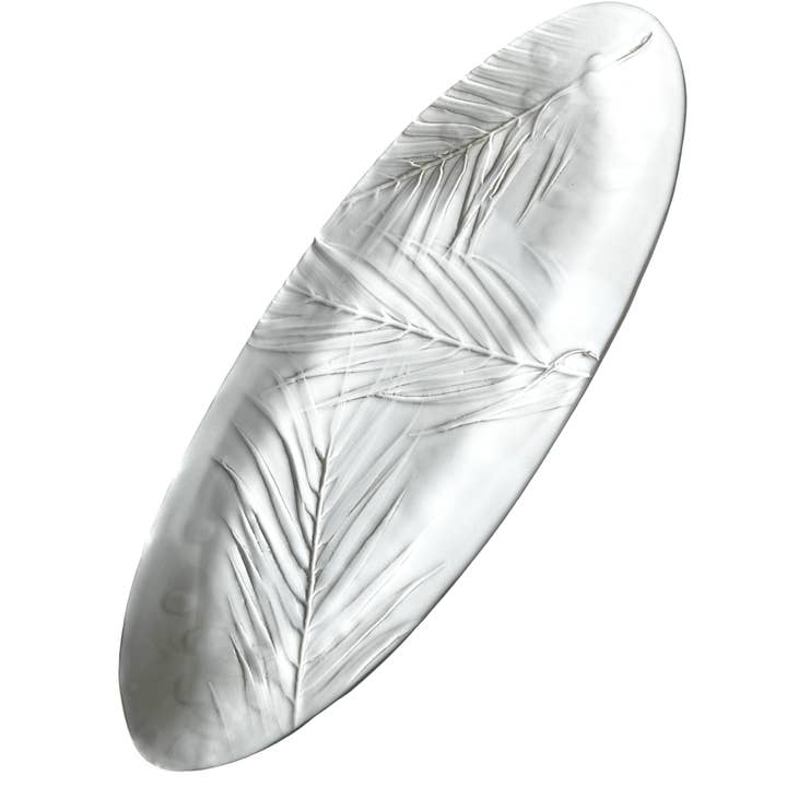 Gina DeSantis Ceramics - Wholesale Serving Tray - Sandalwood Fern Oval Platter 0