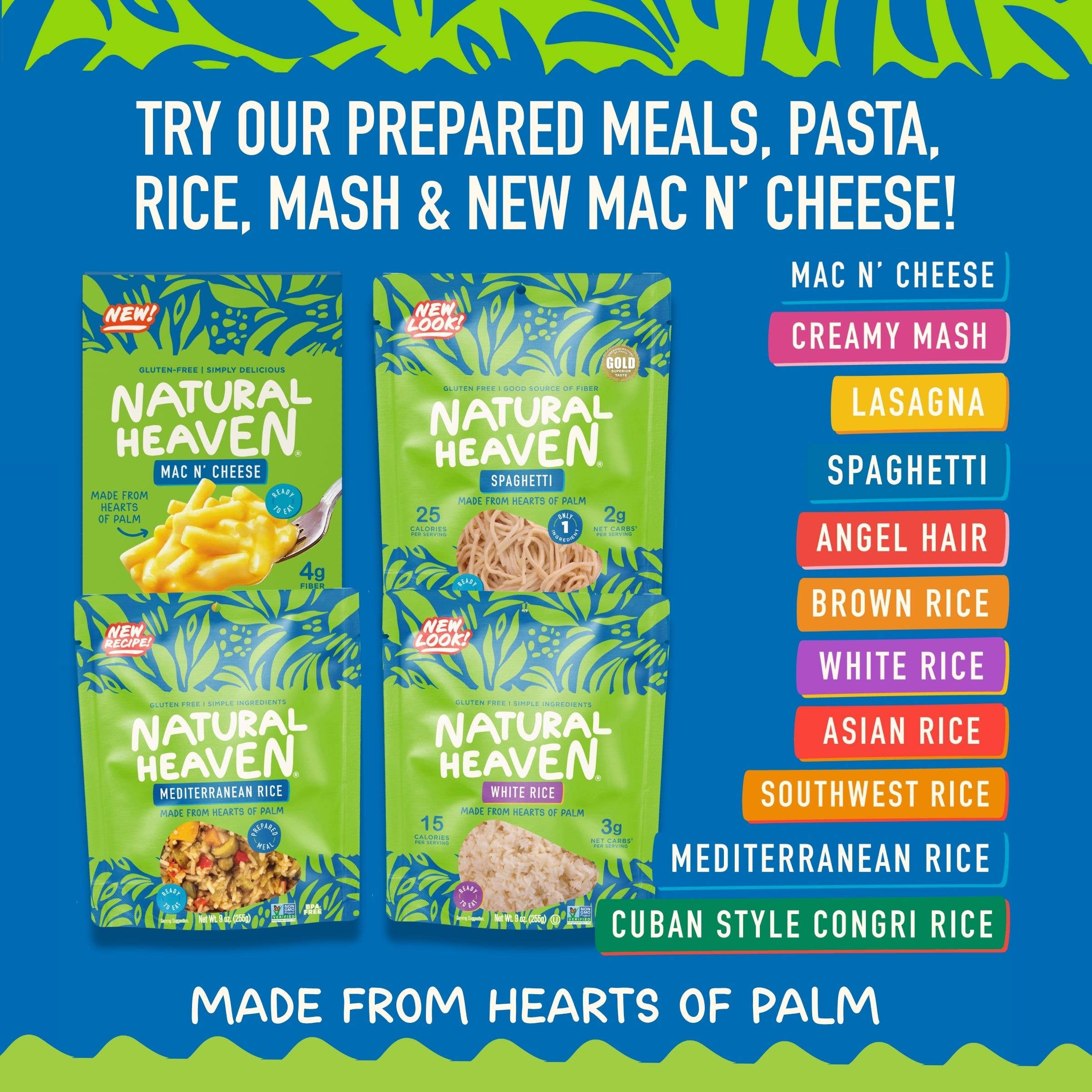 Natural Heaven - Wholesale Rice - Variety Best-Sellers: White Rice, Spaghetti, Angel Hair - 6 units/each4