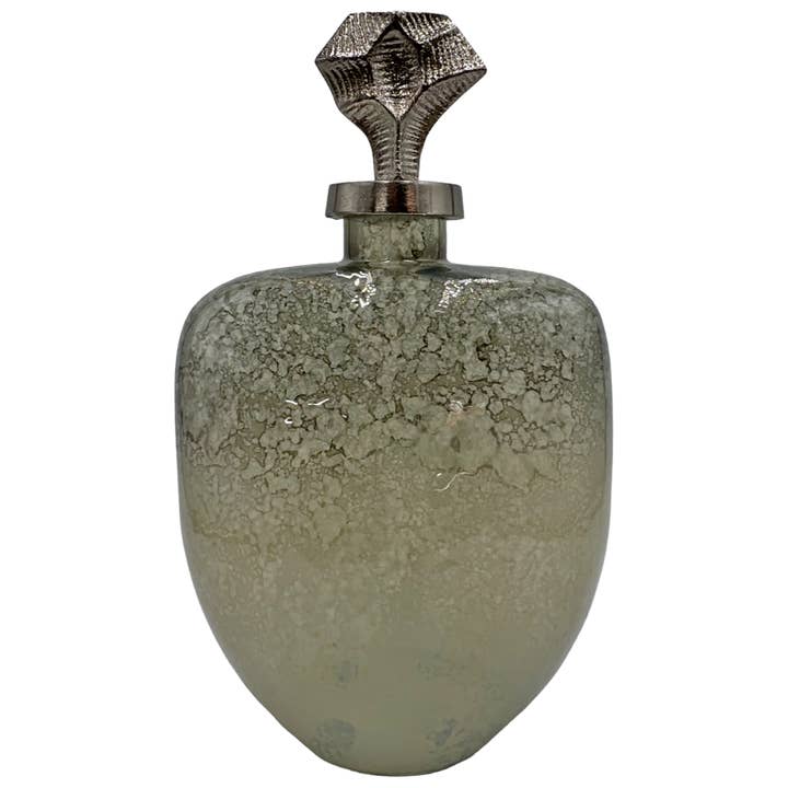 14"Decorative Modern Perfume Bottle Aluminum Glass Sculpture for wholesale by 2626 Designs