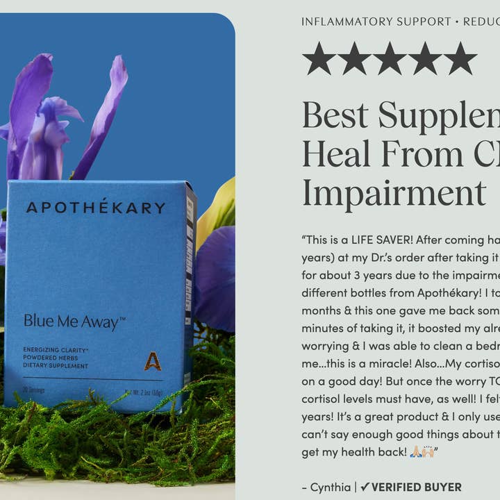 Apothékary - Wholesale Protein/Superfood Powder - Blue Me Away™ - energy & mental clarity herbal supplement9