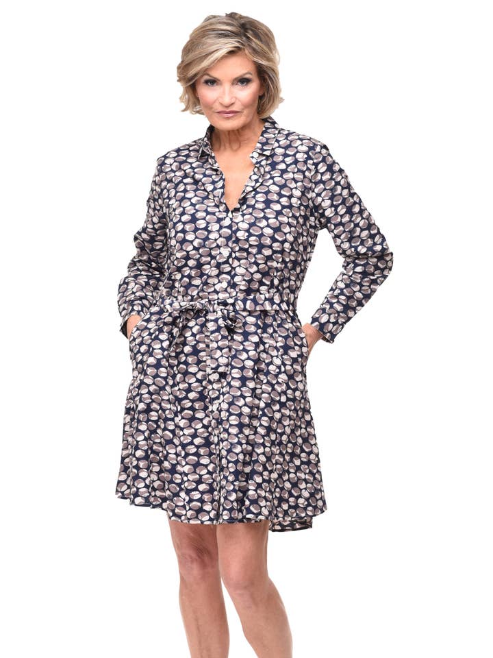 CV1118 Shira Dress in Seedlings* for wholesale by Tulip Clothing