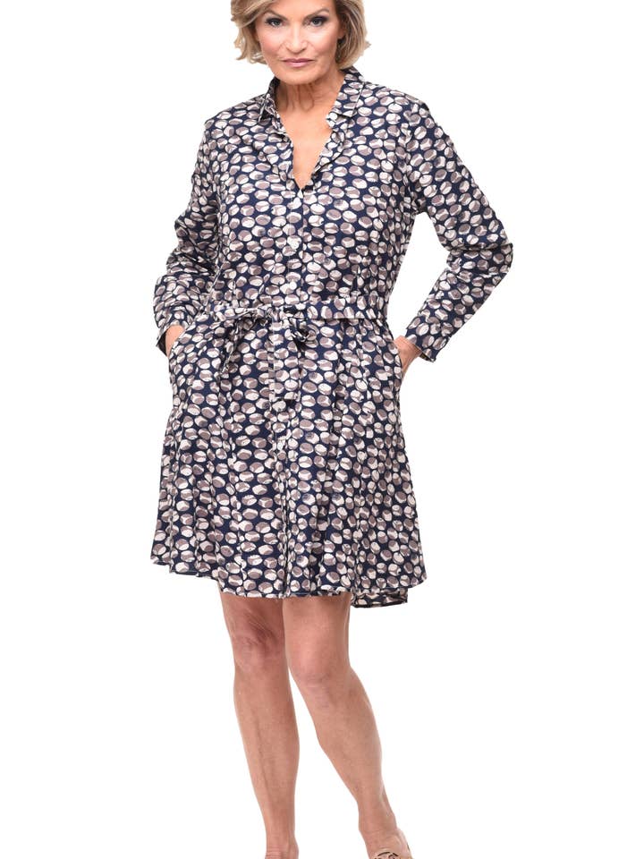 CV1118 Shira Dress in Seedlings* for wholesale by Tulip Clothing