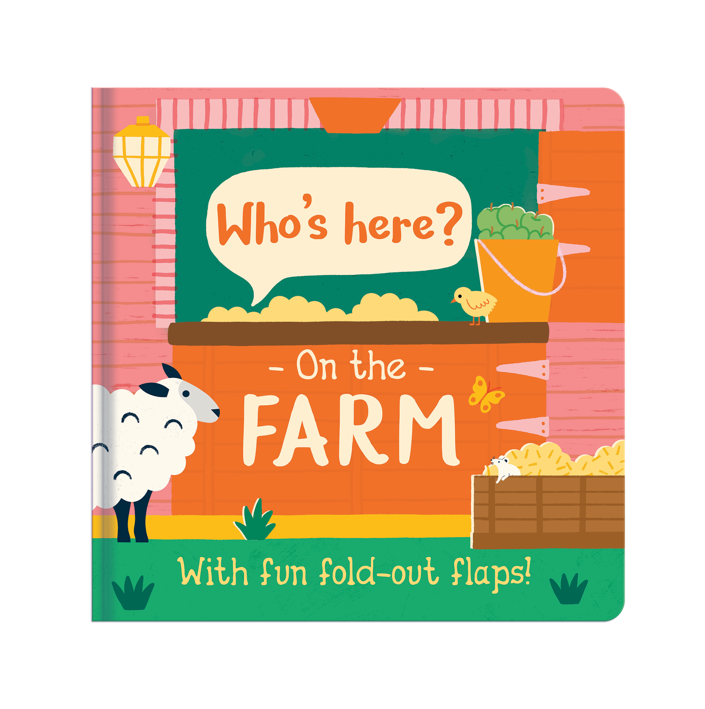 Robert Frederick Ltd - Wholesale Baby & Toddler Book (0-2) - Who’s Here On The Farm – Fold-Out Flaps Board Book0