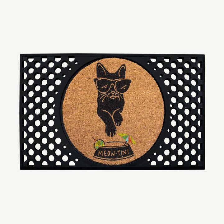 meowtini convertible entrance doormat for wholesale by 4 Cats & Dogs Home Furnishings Inc.