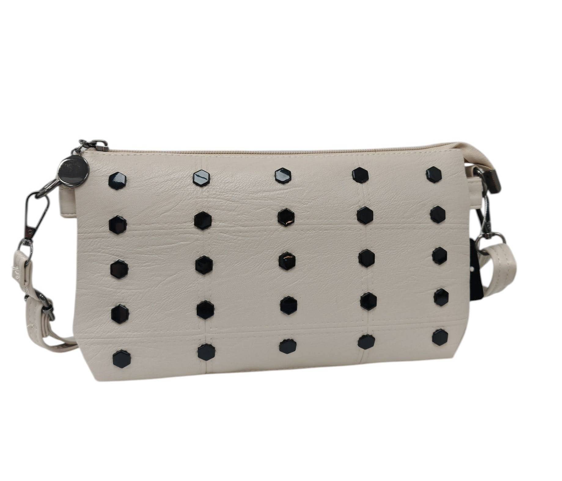 Superbia - Wholesale Crossbody Bag - Women's - Soft Pu Studs 2 Compartment Cross Body Bag Shoulder Bag7