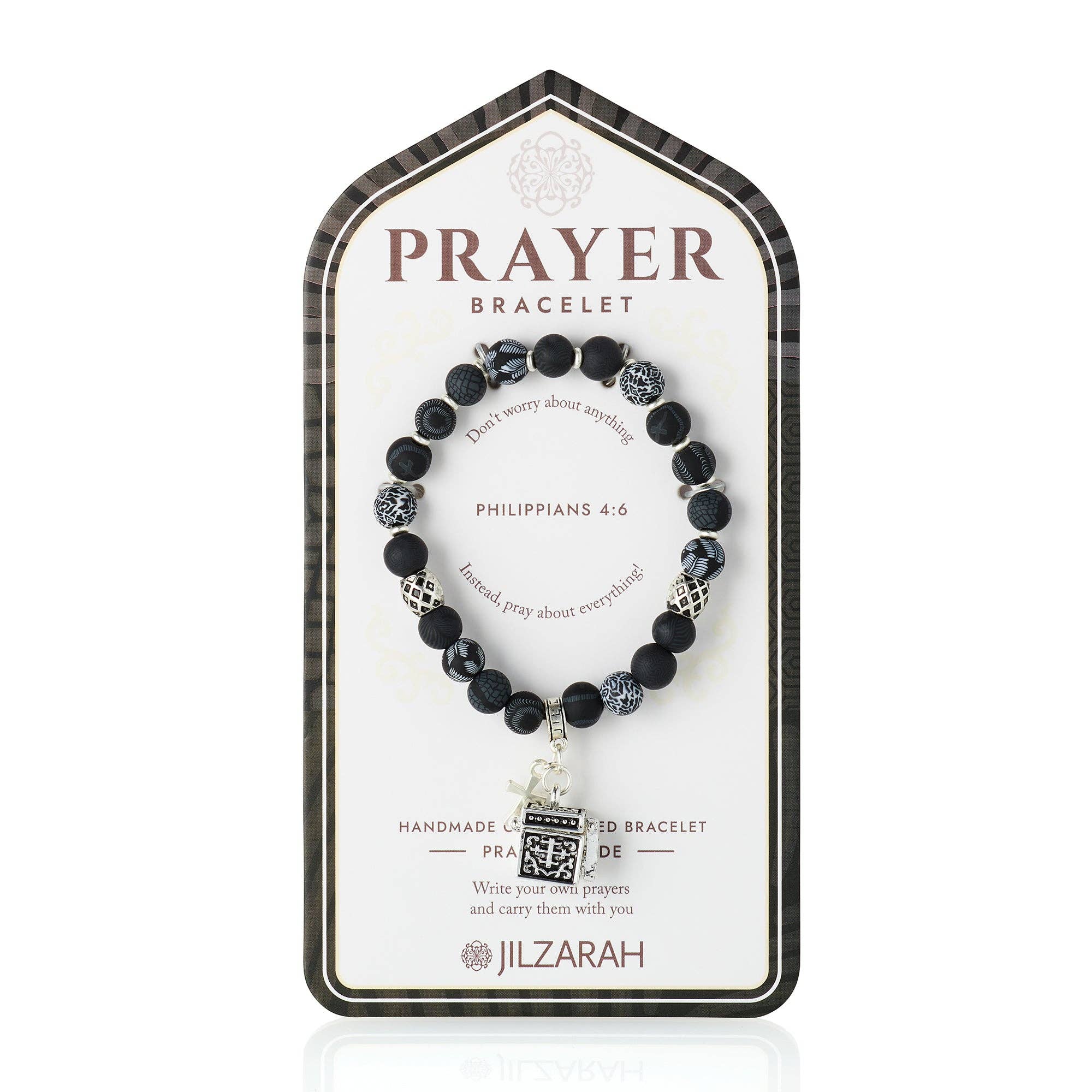 JILZARAH - Venta al por mayor Pulsera de cuentas - Pulsera de oración negra2