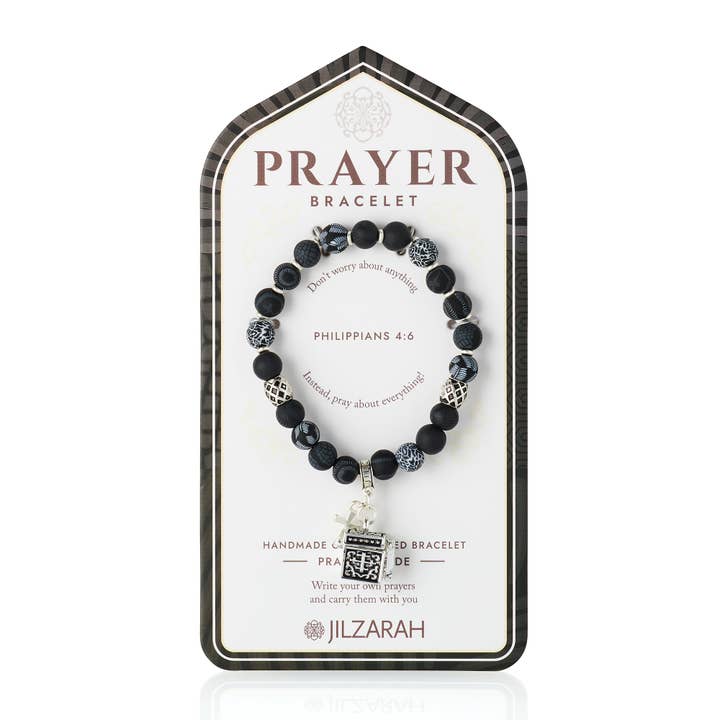 JILZARAH - Venta al por mayor Pulsera de cuentas - Pulsera de oración negra2