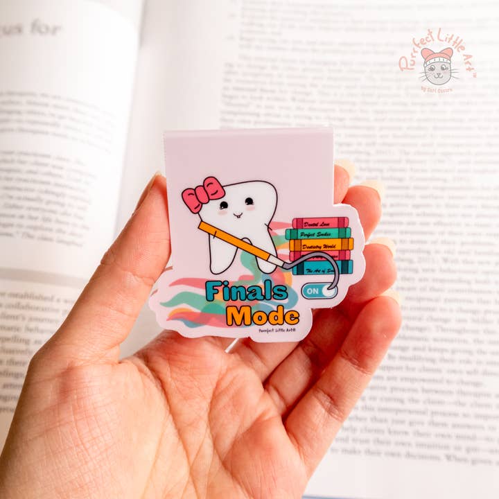 Finals Mode Magnetic Bookmark | Dentistry | Book lover for wholesale by Purrfect Little Art