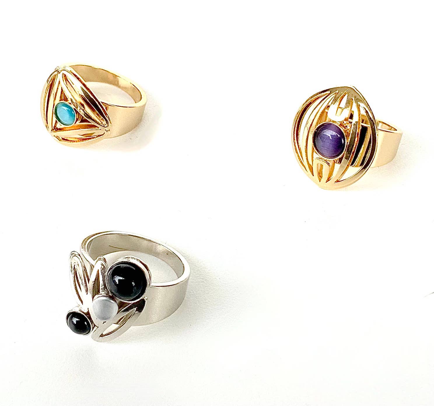 Christophe Poly / Crono Design - Wholesale Jewelry Set - RINGS Prepack (DR12)  - 15 Rings & Free Displays56