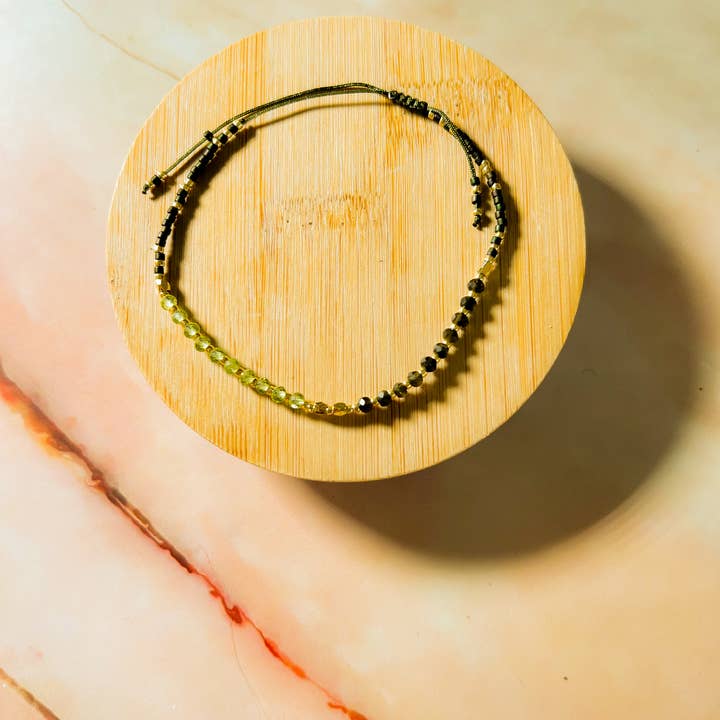 Santore Jewelry Company - Wholesale Beaded Bracelet - Lulu: Gemstone and Seed Bead Thread Bracelet - Adjustable9