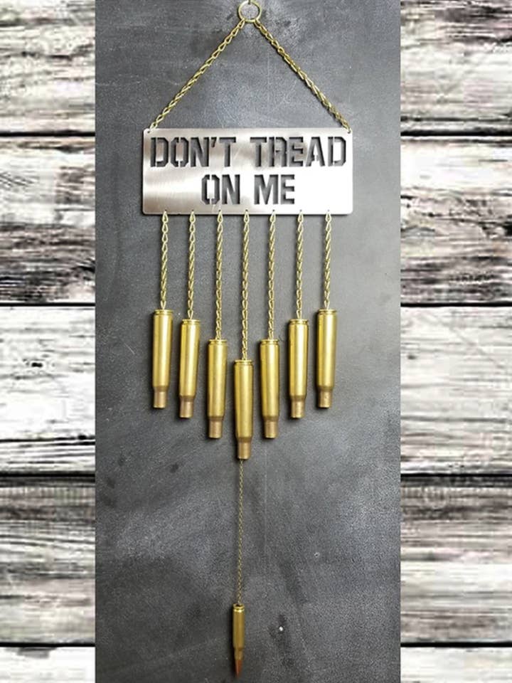 Bullet Wind Chime (Don't Tread On Me) for wholesale by The Bullet Studio
