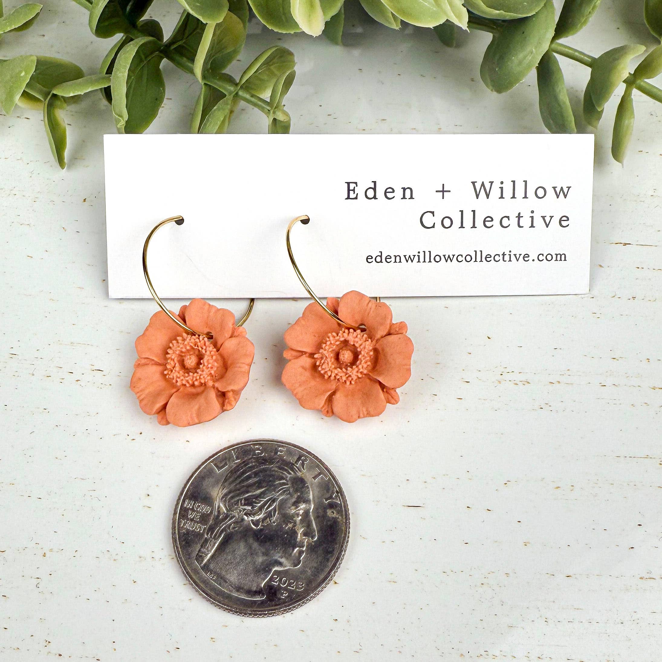 Eden + Willow Collective - Wholesale Hoop Earrings - Poppy Hoop Polymer Clay Earring, Handmade Lightweight  (Copy)2