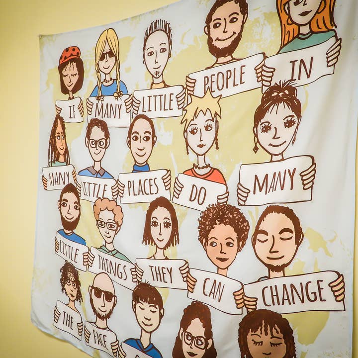 Birdy Boutique LLC. – wholesale Tapis/Textil – Många människor gobeläng – Motiverande citat dekoration2