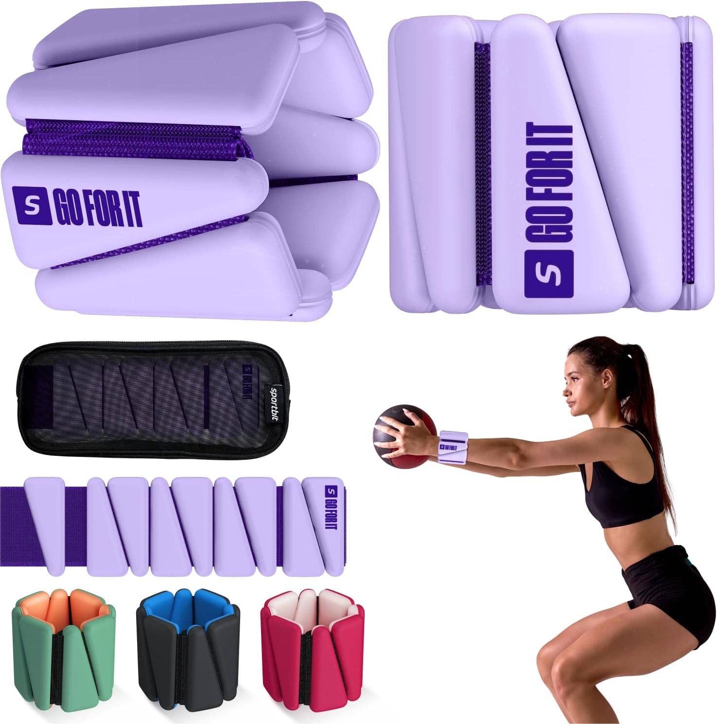 Sportbit - Wholesale Fitness Equipment - SPORTBIT Wrist and Ankle Weights for Women - Set of 2 (1lb Each) Wearable Ankle & Wrist Weights4