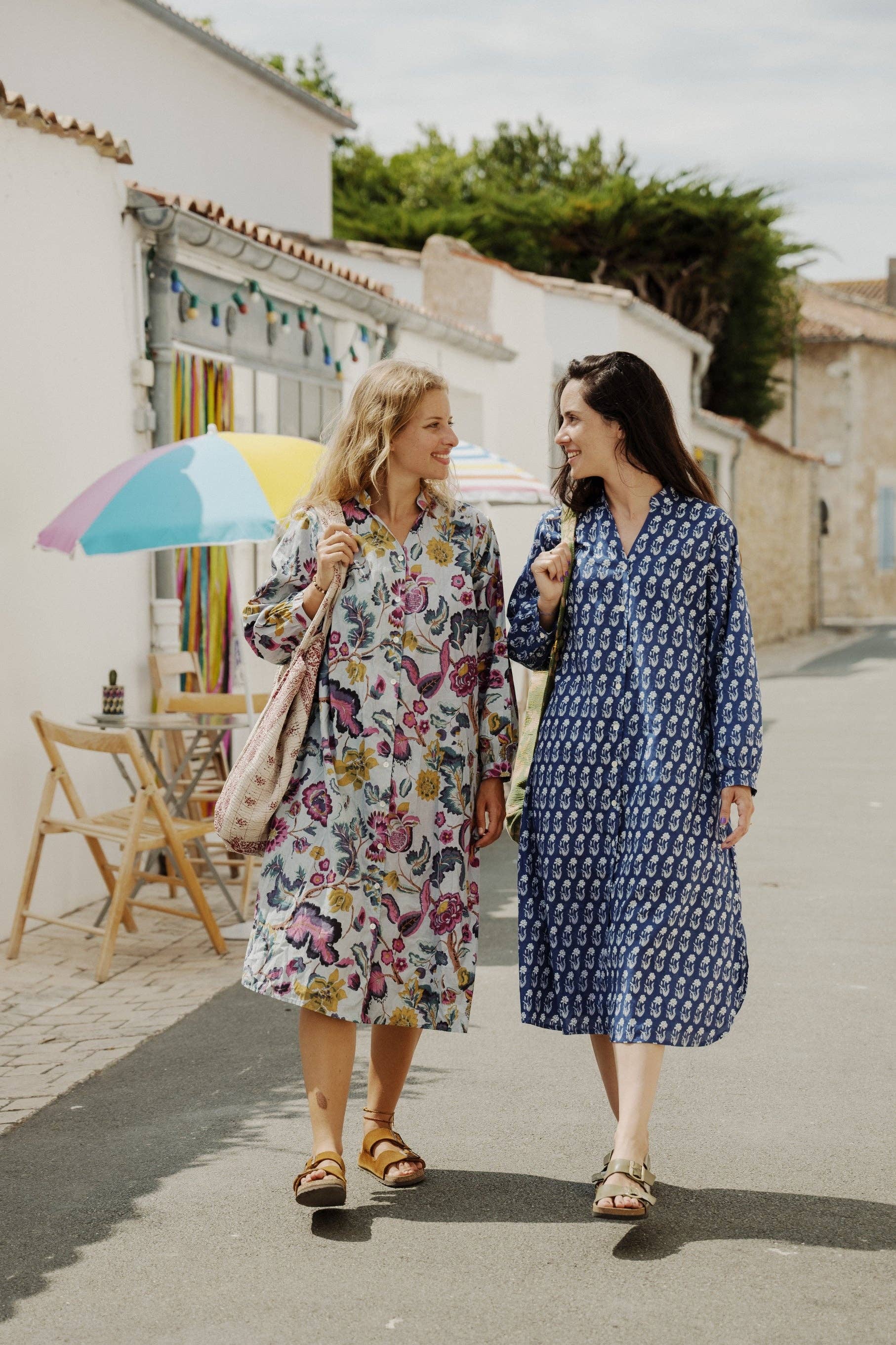 Curiosity Lab - Wholesale Dress - Women's - Night Dress Straight cut long sleeve Indian cotton39