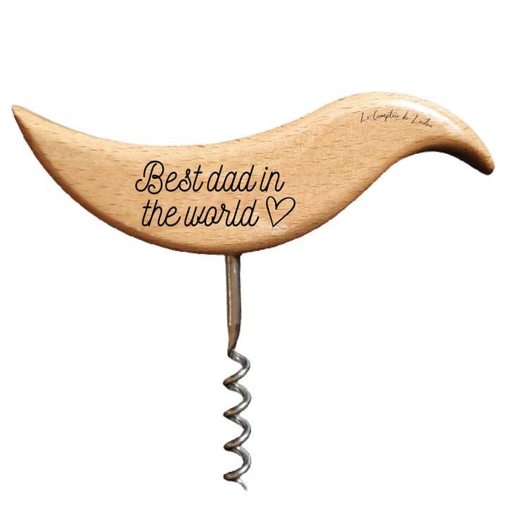 BEST DAD IN THE WORLD CORKSCREW for wholesale by LE COMPTOIR DE LOULOU