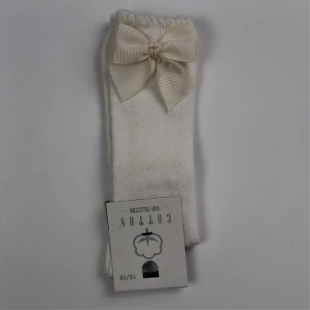 Cotton Socks - Wholesale Socks - Baby - MA101 HIGH SOCK CHILD WITH GROSGRAIN BOW 100% COTTON16