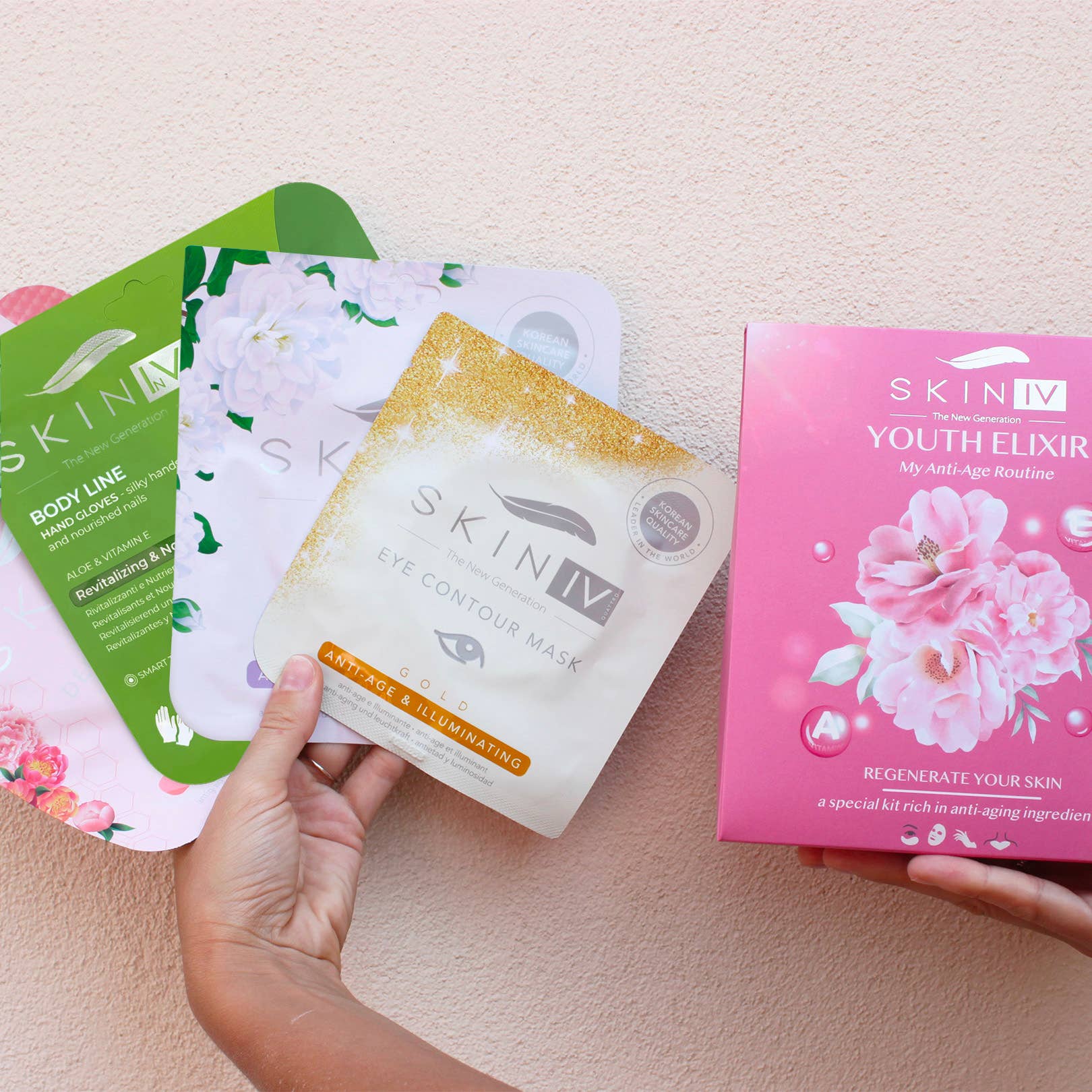 SKIN IV - Wholesale Skincare Face Mask - ANTIAGE SKINCARE KIT - 4 face and body masks1