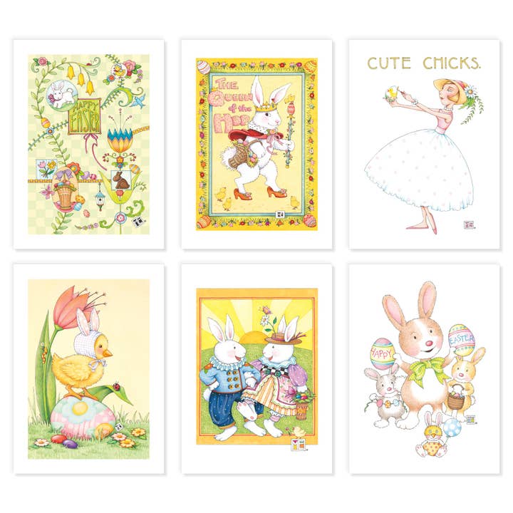 Cartes postales Lapin & Poussin pour la vente par Mary Engelbreit Studios