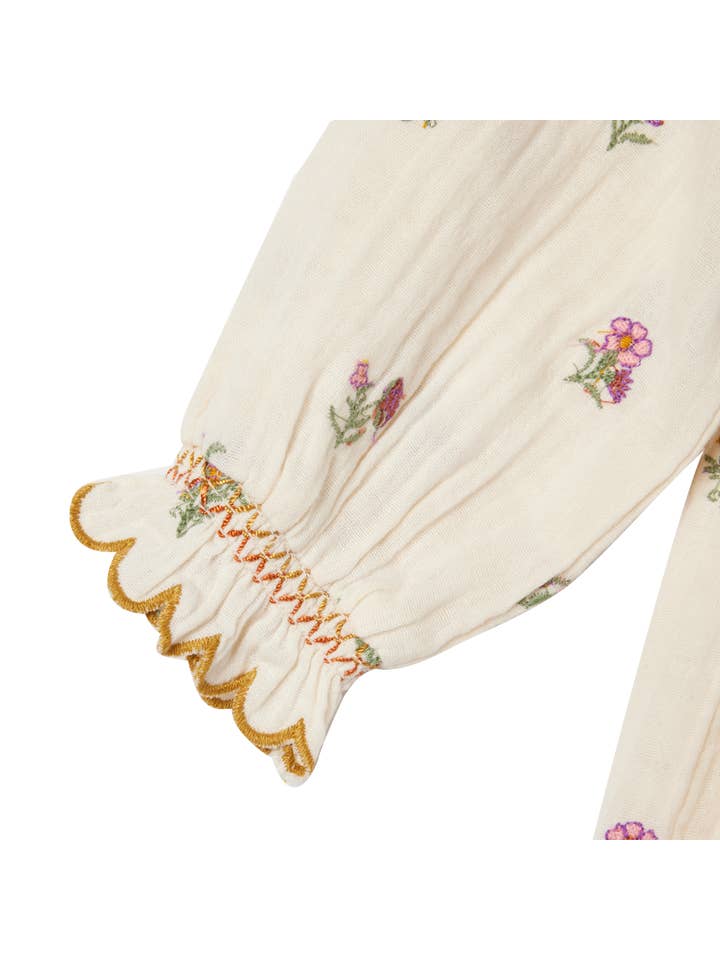 Bonheur du Jour - Wholesale Dress - Kids - Poeme Dress - Ecru / Dew6