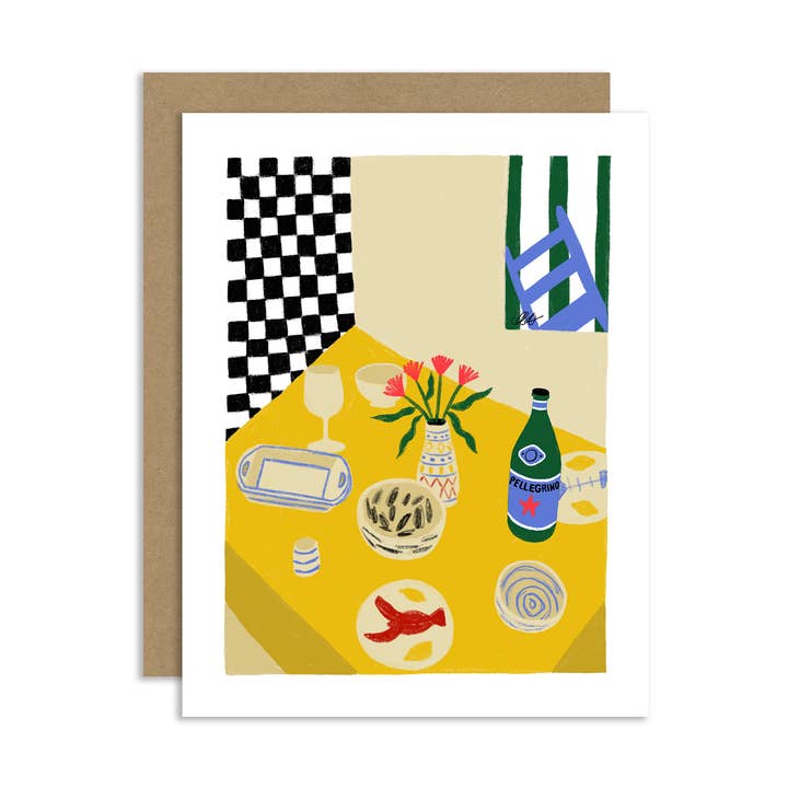 Cartão de Saudação/Arte A2 "Mesa de Jantar" por atacado de Allison Poplett