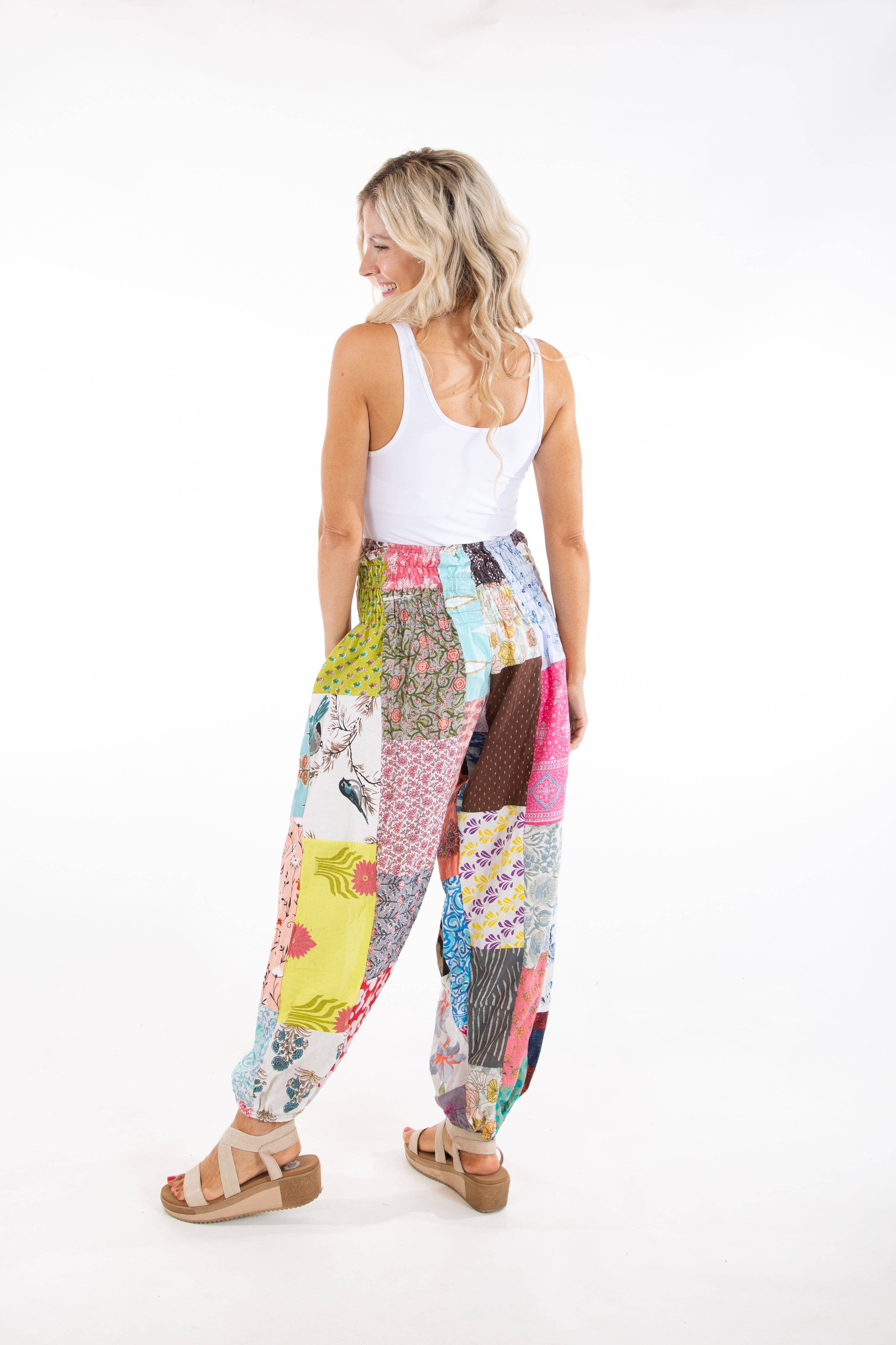 Kaleidoscope Accessories - Wholesale Pants - Women's - Patchwork Pants, Assorted Designs1