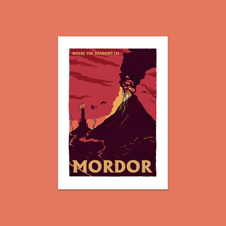 Mordor - Fictional Travel - Bookish Vinyl Sticker for wholesale by Bookishly (US Duties Paid)