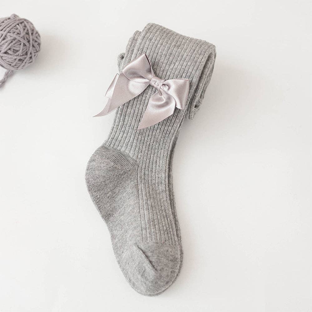 PatPat – wholesale Tights - Barn – Baby/Toddler Bowknot Enfärgade Tights2