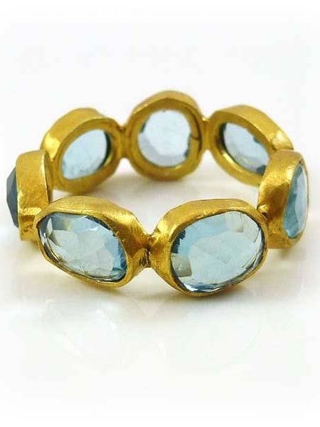 Brosten Ring Blå Topaz for engroshandel hos Sikara & Co.