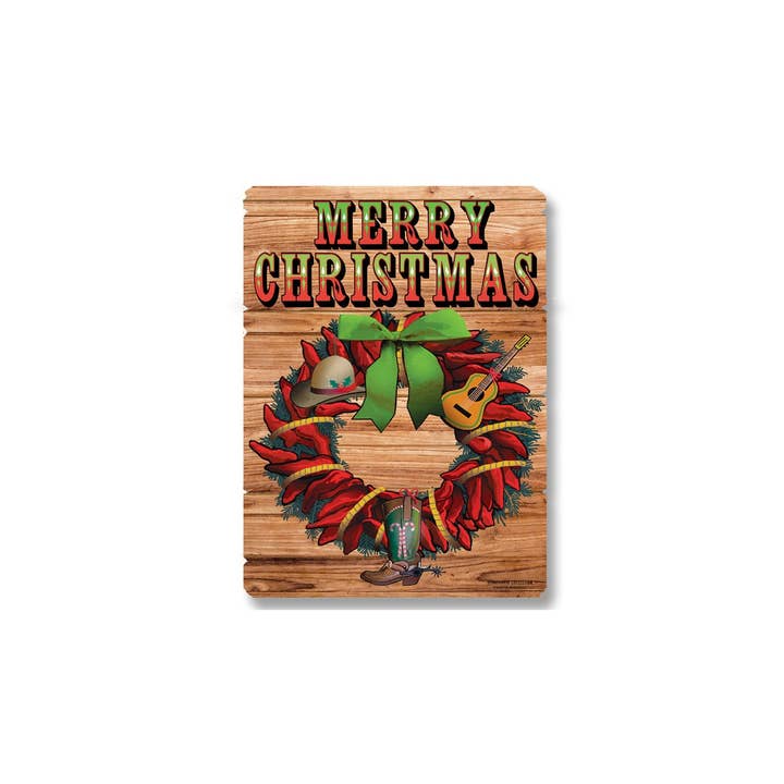 Western Merry Christmas 24x18 Inch Yard Sign 75009 for wholesale by Stonehouse Collection