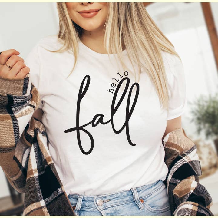 House Of Rodan - Wholesale T-shirt met print - Dames - Hello Fall - Schattig Fall Pumpkin2