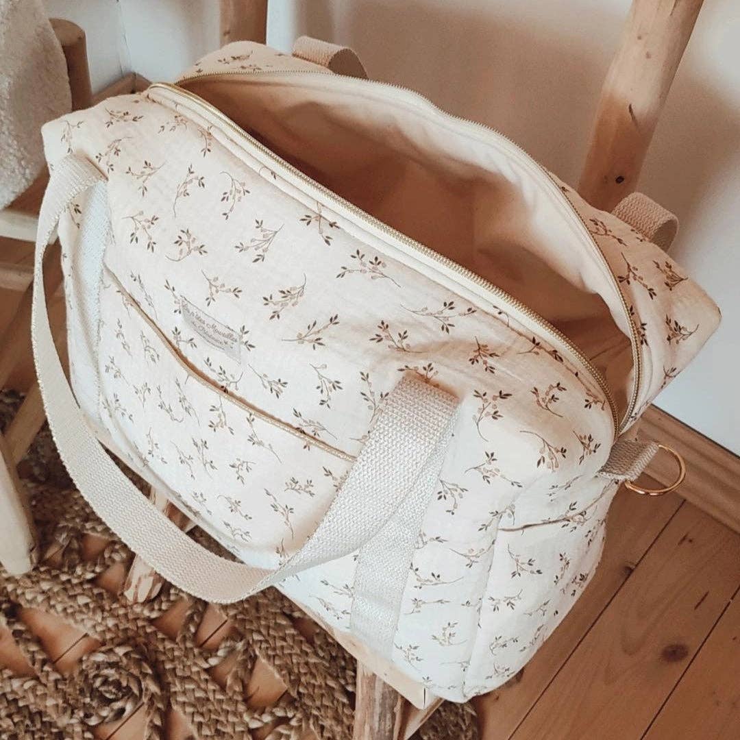 Les p'tites Merveilles de Bérénice - Wholesale Diaper Bag - Baby - Diaper bag/walk/weekend “Églantine” organic cotton2