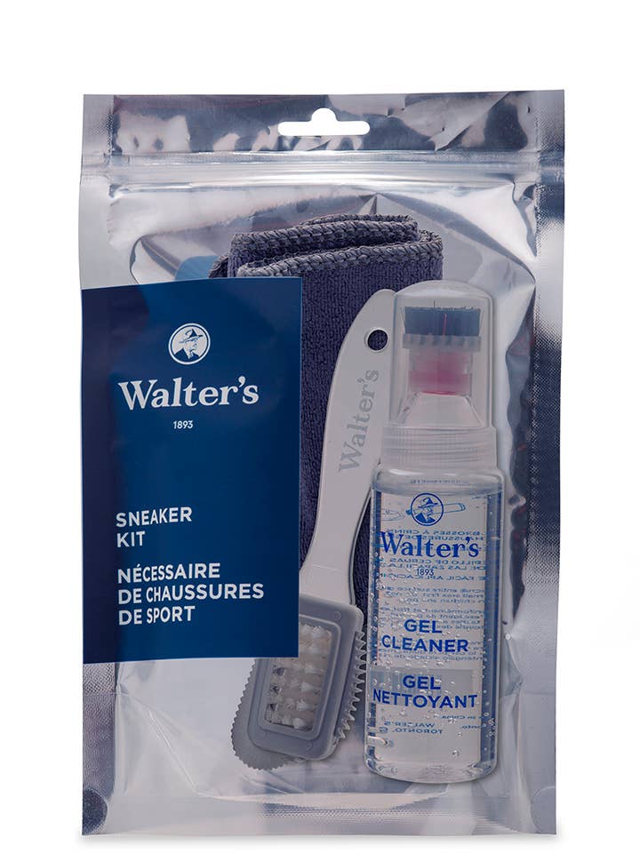 Sneaker Kit: Gel Cleaner, Suede Brush, Cleaning Cloth for wholesale by Walter's Shoe Care