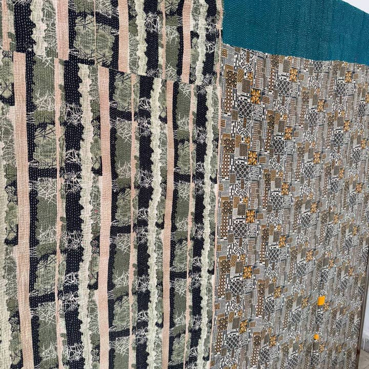 bhavnas boutique – wholesale Quilt – Cotton Fabric Kantha Quilt Timeless Craftsmanship Coverlet 4